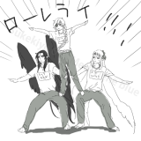 ローレライ男子が組体操をしているところ